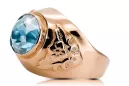 Ring Aquamarine Original Vintage 14K Rose Gold Vintage craft vrc078r